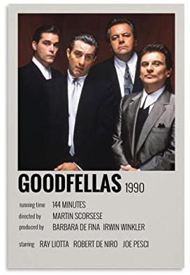DAGUYS Vintage Goodfellas Filmposter, 16 Bilder, Druck, Leinwand, Poster, Wandfarbe, Kunstposter, Dekoration, moderne Heimkunstwerke, 60 x 90 cm