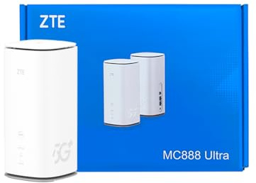 ZTE MC888 ULTRA, routeur domestique WiFi 5G, fente SIM déverrouillée, antenne à gain élevé jusqu'à 10 dBi, débit de données maximal WiFi 6 Gbit/s + connexion 128 utilisateurs (blanc)