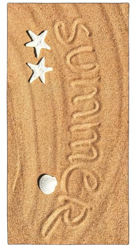 YISUMEI Mikrofaser Strandtuch XXL, Strandhandtuch Leicht Strandtücher Schnelltrocknend, Sommer Seestern Muscheln, 180 x 90 cm
