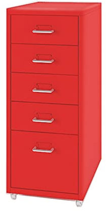 XUJUAN-0227 Aktenschrank Mobiler Aktenschrank mit 5 Schubladen, Schubladenschrank, Büro, vertikaler Aktenschrank, mobiler Haushalts-Aufbewahrungsschrank Büroschrank(Color:C)
