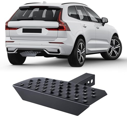 VEVOR Escalón de Enganche para Receptor, Construcción de Acero Resistente con Carga 158,7 kg, con Pasador de Bloqueo, Ajuste Universal para Camión, SUV, Camioneta, Remolque, 385 x 310 x 55 mm, Negro