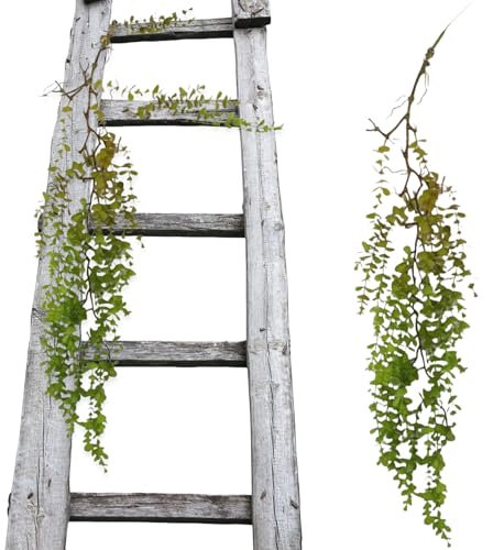 astylishome Artificial Plants Indoor Fake Hanging Plant Greenery Long Faux Vines Decor for Floating Shelf Kitchen Bathroom Cabinets Garden Outdoor Decoration 2407
