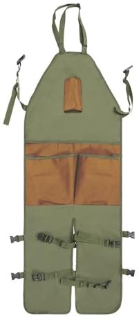 CYMMIYT Delantal De Trabajo Delantal de Mallas de jardinería, Delantal de jardín Ajustable, Delantal de protección de piernas con múltiples Bolsillos for el hogar, Cocina y jardín