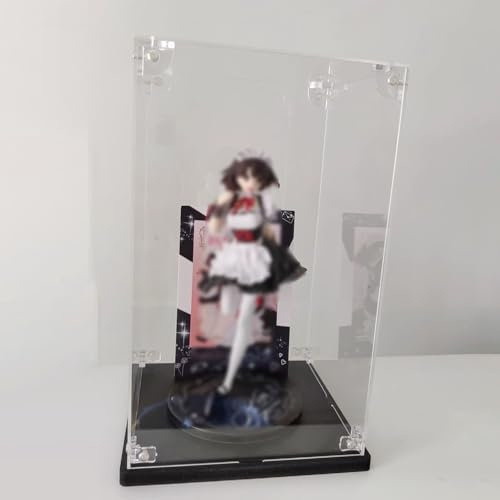 WhamtL Acryl Vitrine Hohe Acrylvitrine für Sammlerstücke, Staubschutzwürfel, Transparente Boxen, Souvenir-Blindbox, Transparente Kunststoffbox(15x15x55cm(6x6x22in))