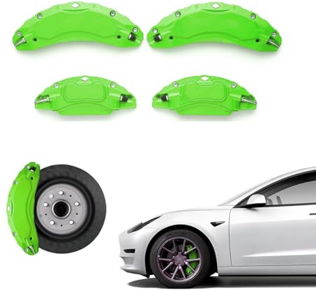 4pcs Car Wheel Brake Caliper Cover Stickers For Vauxhall Opel Vectra 2006, Aluminum Brake Pads 3d Style Front Rear Exterior Body Kit With logo pattern,D Green