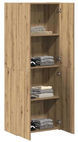 vidaXL Büroschrank Artisan-Eiche 60 x 32 x 152,5 cm Holzwerkstoff | Robuste Bauweise aus strapazierfähigem Holzwerkstoff, Schlankes, minimalistisches Design passt überall gut,