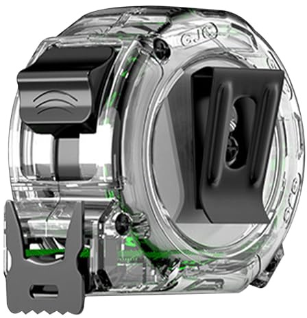 Flessometro 5 Metri Di Lama 25 Mm - Metro A Nastro In Acciaio Fluorescente A Doppio Lato Luminoso Di Misurazione Retrattile Di Misurazione Con Custodia Trasparente Per L'industria