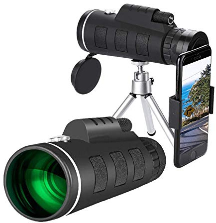 Monokulare zur Vogelbeobachtung, 40x60 High Power HD mit Halterung und Stativ, BAK4-Prisma-Monokular-Zielfernrohr für Erwachsene, Jagd, Schießen, Camping, Reisen, Wildtierbeobachtung