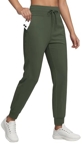 Jhsnjnr Womens Joggers Fleece Lined Ski Waterproof Warm Gym Wear Sweatpants Drawstring Cuffed Walking Tracksuit Bottoms