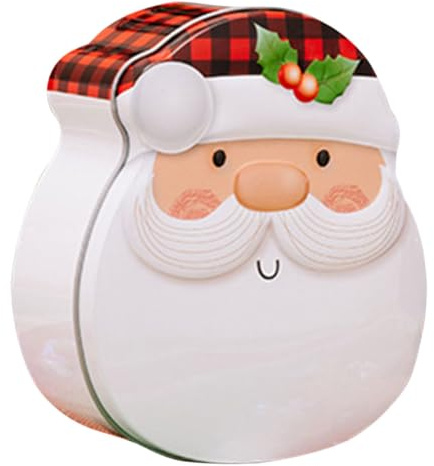 UTHCLO Caja Metálica Decorativa para y Galletas Navidad Diseño Festivo con Muñeco Jengibre Contenedor Práctico para Regalos y Almacenamiento