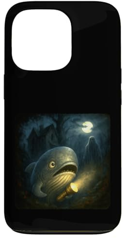 Whale Scary Horror Night Flashlight Halloween Ghost Case for iPhone 13 Pro