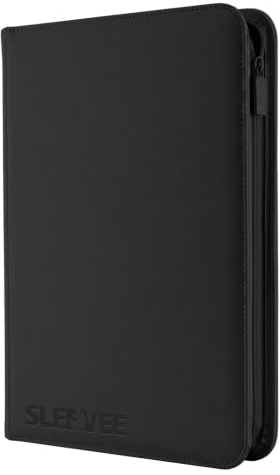 SLEEVEE® Kartenalbum für 360 Sammelkarten schwarz – 9 Pocket Binder mit Reißverschluss, Side Loading, Trading Card Album für Pokémon, One Piece, Magic, Yu-Gi-Oh!, Lorcana