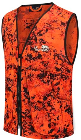 Full mundur Blaze Camo Orange jaktväst, lätt säkerhetsväst med flera fickor för vuxna, unisex