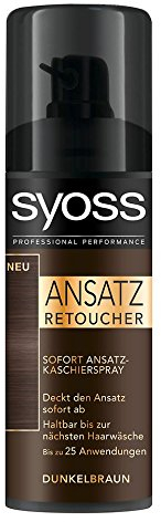 Syoss Retouche racines - Spray à utilisation immédiate - Marron foncé