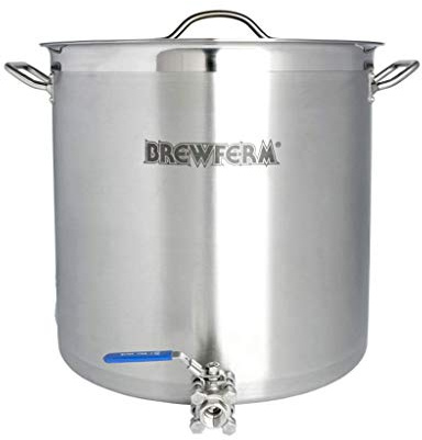 Brewferm® Braukessel 50L mit Kugelhahn - Edelstahl, geeignet für alle Herdarten, ergonomische Griffe, verstärkter Schüttrand, Bier brauen