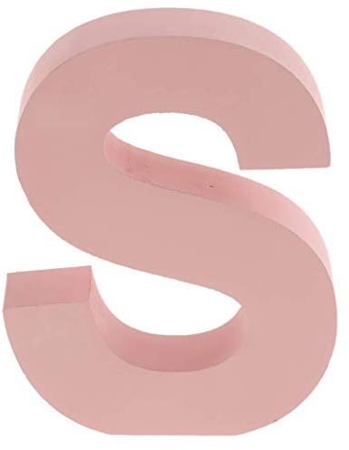 Unbekannt Holzbuchstaben, 26 Alphabet-Buchstaben, Festzelt-Buchstaben, Wandtür, Hängeschild A-Z, für Kinderzimmer, Kinderzimmer, Raumdekoration, Rosa (S)