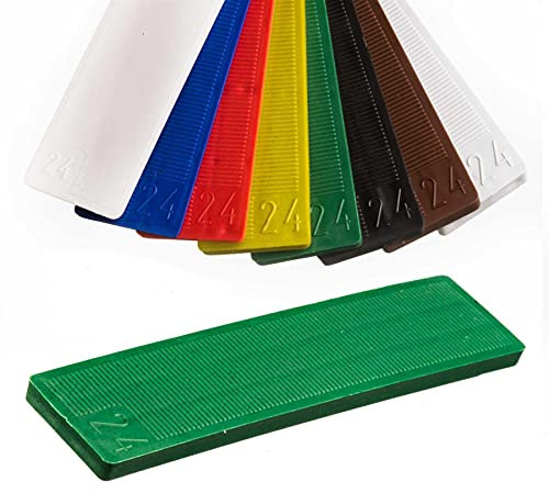 Flat Plastic White Window Spacers | 1x24x100mm | Glass Window Glazing Flat Packers (1000 PCS)