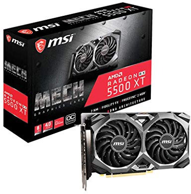 MSI Radeon RX 5500 XT MECH 8G OC Enthusiast grafikkort