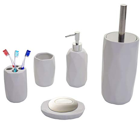 Juego de baño de 5 piezas HWC-H88 cerámica blanca