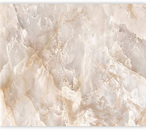 murando - Carta da parati Pietra 400x280 cm Fotomurali in TNT Murale alla moda Decorazione da Muro XXL Poster Gigante Design Carta per Pareti Marmo Astratto Effetto 3D beige bianco f-C-0458-a-a