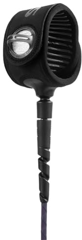 FCS Freedom Helix All Round Surf Leash (Smoke, 7'), Smoke-White, (FHAA-SKW-07F)