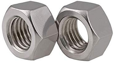 JUN-STORE SENMIAO-TH. 50pcs / Lot metrisches Gewinde DIN934 M8 304 Edelstahl Sechskantmutter Sechskantmutter Gewindemutter A2-70