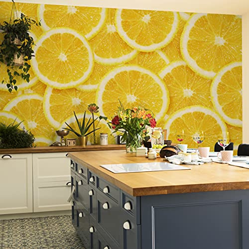 Muralo Tapete Vlies Zitronen, Obst, Natur, XXL, Kunstdruck - 360x240 cm