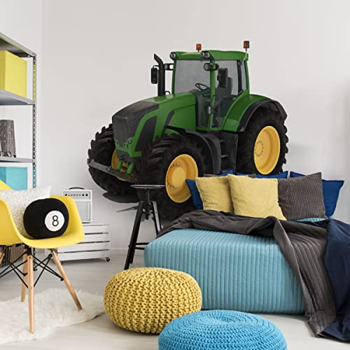 Muralo Selbstklebende Fototapete 104x70,5 Jugend Schlepper Traktor Moderne Tapete Kinderzimmer Schlafzimmer Wandbilder Wandtapete Wandtattoo XXL Br.104xHö.70,5
