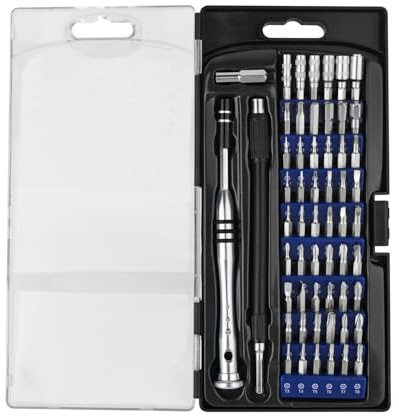 Gunpla Precision Screwdriver Set 57-Piece Cr-V Steel Tool Kit, Hex/Torx/Magnetic Bits with Flexible Handle for Electronics Repair, Laptops, Phones, Watches, PC, Eyeglasses