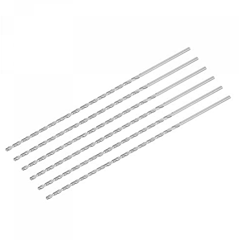 sourcing map HSS(High Speed Steel) Extra Long Twist Drill Bits, 3.5mm Drill Diameter 250mm Length 6 Pcs