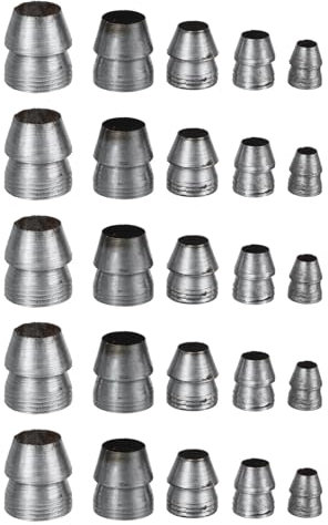 Housoutil Axe Handle Wedges, 25PCS Round Safety Round Handle Wedges, Splitting Axe Wedge, Steel Handle Splitting Set Suitable for for Axe Sledge (Diameter 8mm / 0.3in）