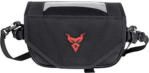 FUUBAMB00 Tragbare Motorrad-Fronttasche, TPU-Touchscreen, Regenfester Rahmen, Motortaschenriemen, Zubehör für Outdoor-Reiseassistenten,Red,25 * 10 * 17cm