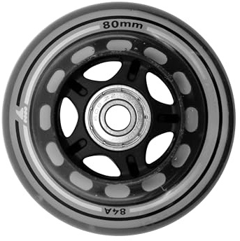 Rollerblade 80MM/SG7 Wheel/Bearing XT, 8 Inline Skate Rollen, Ersatzräder, Unisex, Klar, 80mm/SG7