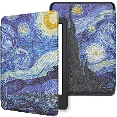 WALNEW Hülle für 6-Zoll Kindle 11. Generation 2024/2022, PU Leder Schutzhülle Tasche für Neue Kindle 11th Gen ereader mit Automatischer Aufwach/Ruhe-Funktion