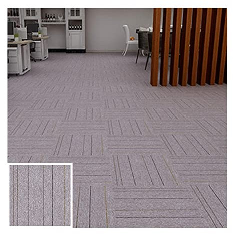 XLIHAWY Teppichboden- Teppichboden-Fliesen, 20 x 20 DIY Bodenbelag Matte Mit Anti-Rutsch-PVC-Rückseite, rutschfest Und Waschbar Quadratische Teppichfliesen Rutschfester Fußpolster (Farbe : Braun,