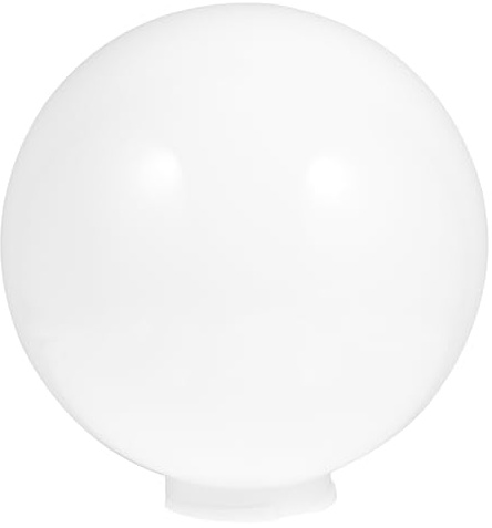 Housoutil White Globe Lampshade, Acrylic Globe Lampshade, 25cm Replacement Round Lampshade, Sphere Light Covers for Outdoor Light