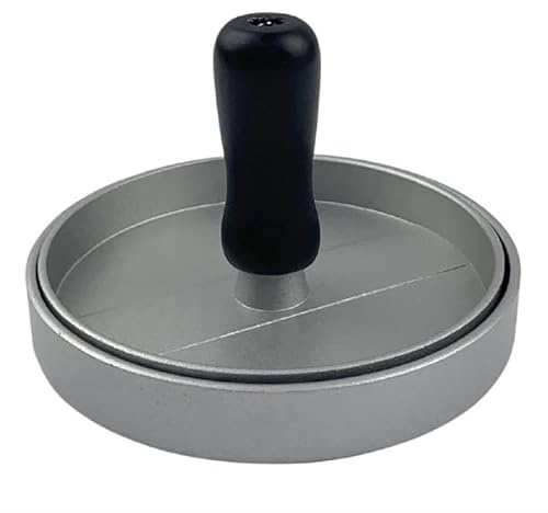 Beaumont Single Burger Press 12x12x8.5cm - Round Burger Smasher, Professional Griddle Accessories Kit, Grill Press Perfect for Flat Top Griddle Grill Cooking | Professional-grade single utensil fits flat-top cooking setups to ensure even searing for busy commercial kitchens.