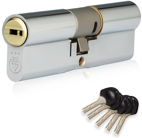 XFORT Colossus Dual Finish 3 Star Kitemarked Euro Cylinder Lock 50EX/40 (90mm), British Standard TS007 Anti-Snap Barrel Lock, uPVC Door Lock.