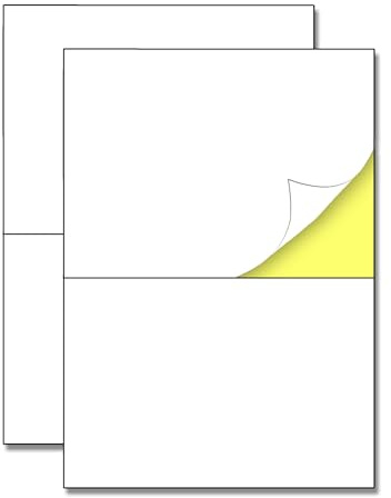 40 Fogli, 80 Pezzi - Etichette Adesive Grandi, Fogli Adesivi per Stampante A4 - (148,5mm x 210mm, A5)