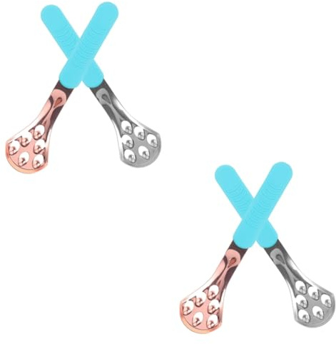FOMIYES 4 Pz raschietto per lingua a goccia strumento raschietto per l'igiene orale inossidabile tongue scraper raschietto lingua cozy spatola in silicone fornitura di denti