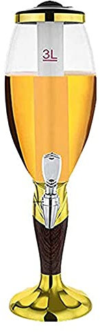 Dispensador de cerveza, barril de cerveza, columna de cerveza de 3 litros con refrigeración por hielo, torre de cerveza con luz, dispensador de cerveza, dispensador de bebidas con grifo, columna
