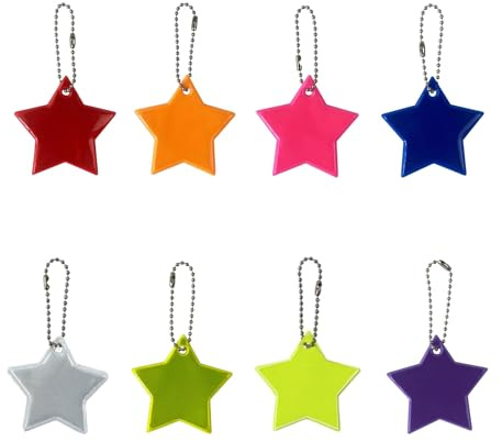 Aidqxbaoer Sicherheitsreflektor-Anhänger, Schlüsselanhänger, Reflektierender Anhänger, für Kleidung, Rucksack, Handtasche, Radfahren, Spaziergänge, Laufen