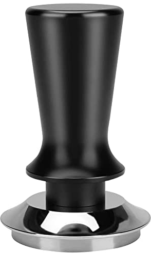 Tooteeru Calibrated Espresso Tamper Coffee Tamper with Spring Loaded Tamper Tool Powder Press with Flat Stainless Steel Base-53mm
