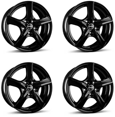 4x Borbet Felgen TL 5.5x15 ET38 5x100 black glossy kompatibel mit Skoda Fabia Rapid