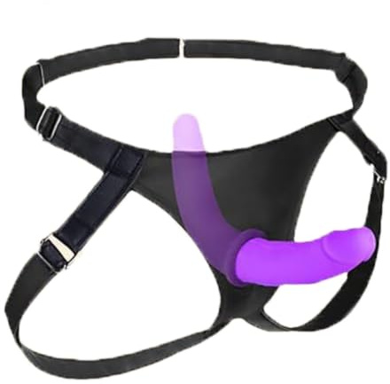Strap on Doppeldildo Größe L Slip mit Innendildo Penis Hose Silikon Double Dildo Umschnall-Dildos Anal Plug Groß G Punkt Umschnalldildo Sex Spielzeug für Mann Frauen