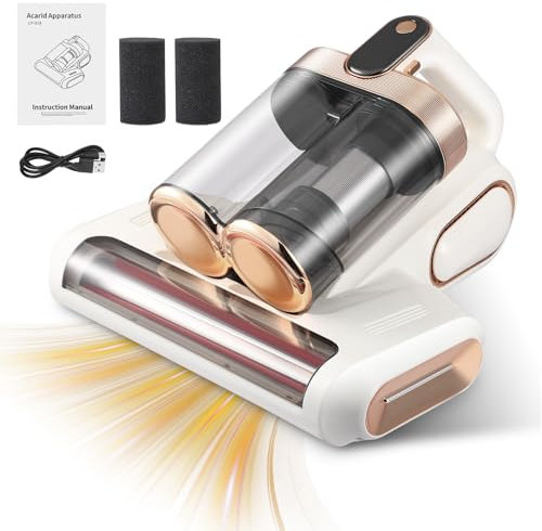 Luqixcey Handheld Mattress Vacuum Cleaner,Cordless Bed Vacuum Cleaner,18000pa Suction Sofa Cleaner,UV Lamp & Ultrasonic Sterilization,Powerful Deep Cleaning with HEPA Filter for Bed,Mattress,Pillow