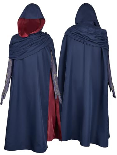 Waslary Disfraz de disfraz de Viktor para adulto, capa azul, guantes y medias, Halloween, carnaval