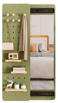 SBCC Sliding Mirror, Perforated Board Dressing Mirror, Wall-mounted Full-length Mirror, Entry Hall Contact Lens, Fitting Full-length Mirror