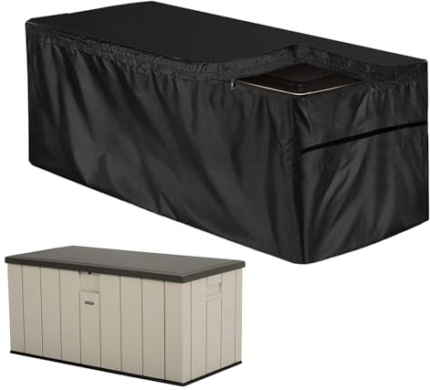 Generisch Housse de protection pour coffre de jardin, bâche de protection avec fermeture éclair