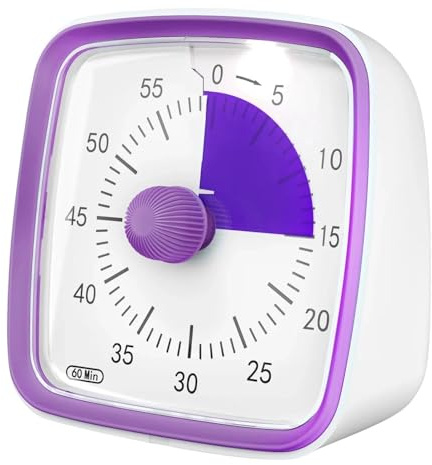 ZHOUXYFDC Visueller Timer Countdown Timer Plan Timer Digital Timer Kitchen Timer Digital Self-Timer Visual Timer for Kids(Purple)